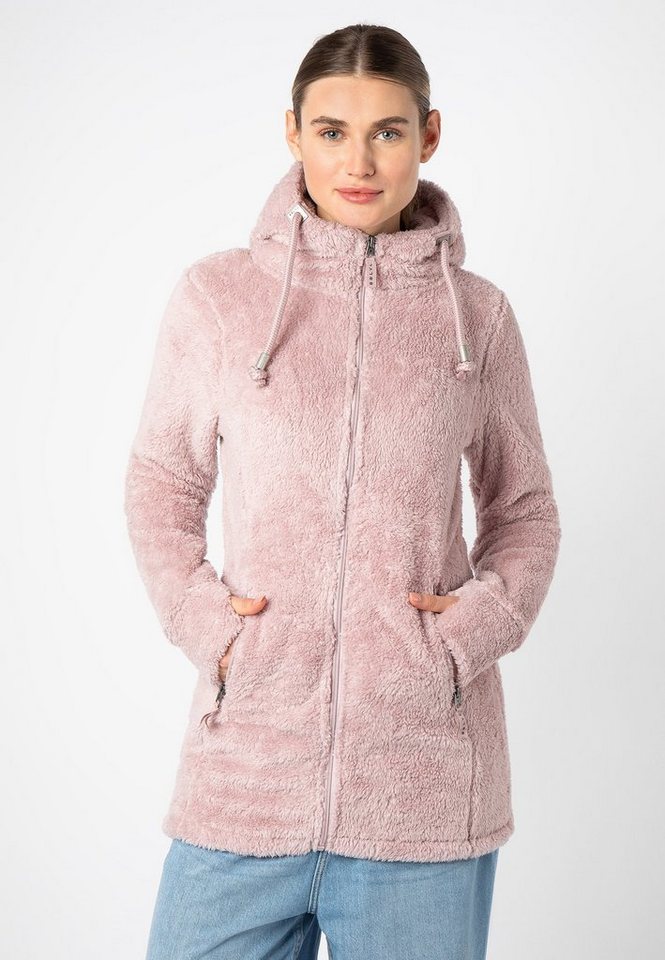 SUBLEVEL Fleecejacke Kuschelfleece Jacke mit Kapuze von SUBLEVEL