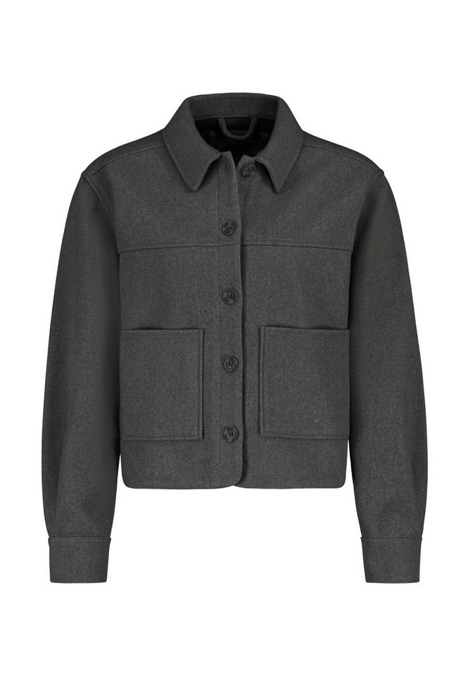 SUBLEVEL Hemdjacke Damen Übergangsjacke mit Umlegekragen Umlegekragen, aufgesetzte Taschen, Knopfleiste von SUBLEVEL