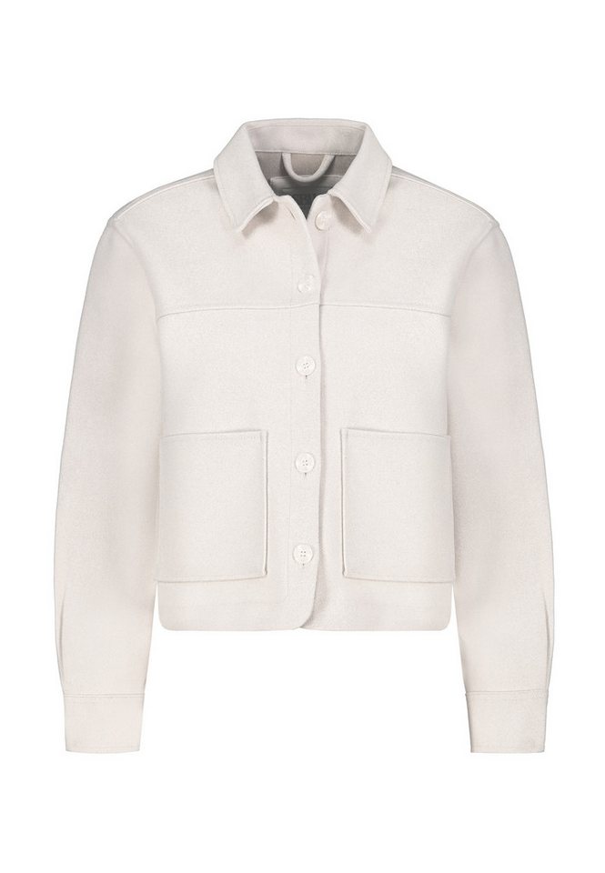 SUBLEVEL Hemdjacke Damen Übergangsjacke mit Umlegekragen Umlegekragen, aufgesetzte Taschen, Knopfleiste von SUBLEVEL