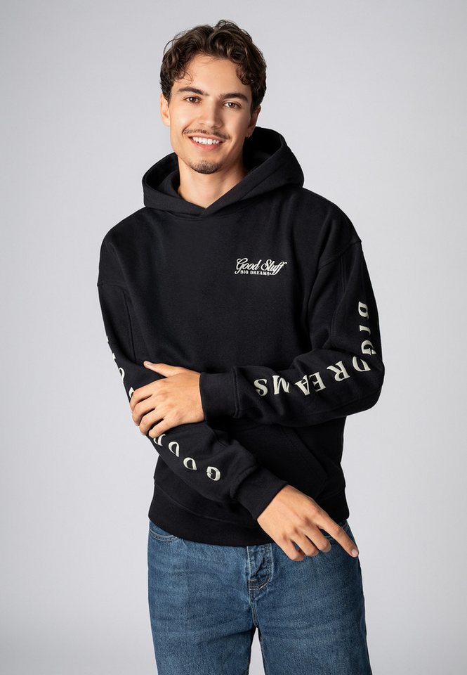 SUBLEVEL Hoodie Herren Kapuzenpullover mit 3D Elementen Sweater, Kapuzensweatshirt mit Kängurutasche, mit Kapuze von SUBLEVEL