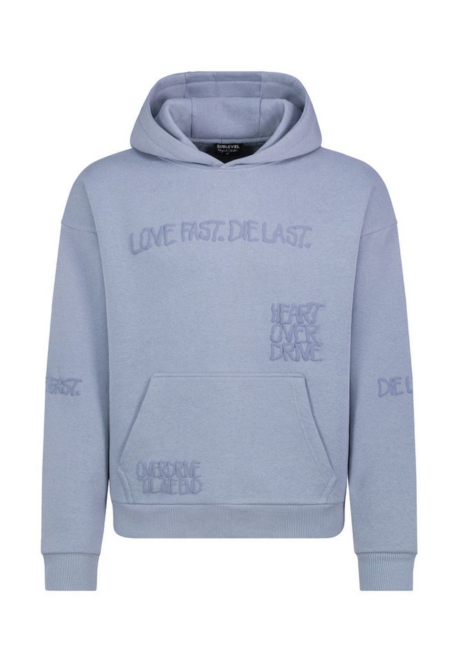 SUBLEVEL Hoodie Herren Kapuzenpullover mit 3D Print Sweater, Kapuzensweatshirt mit Kängurutasche, mit Kapuze, Oversized von SUBLEVEL