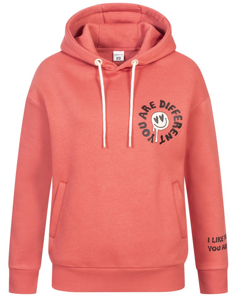 SUBLEVEL Hoodie Hoodie Sweater Kapuzenpullover Übergangs Kapuzen Sweatshirt Backprint von SUBLEVEL