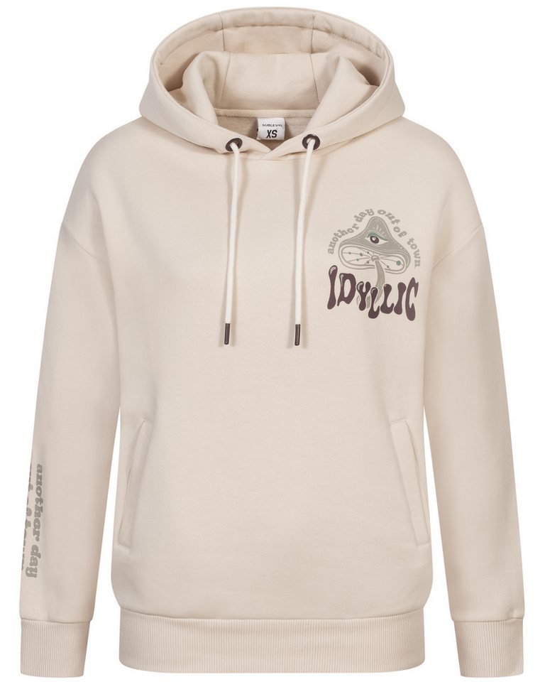 SUBLEVEL Hoodie Hoodie Sweater Kapuzenpullover Übergangs Kapuzen Sweatshirt Backprint von SUBLEVEL