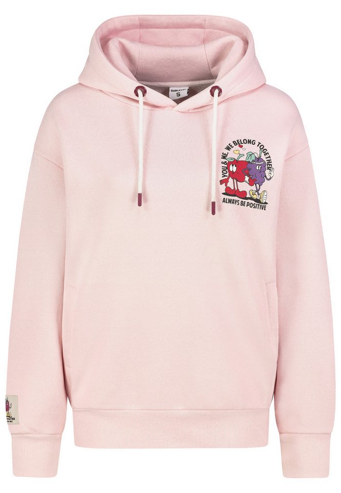 SUBLEVEL Hoodie mit Frucht-Motiv und Schriftzug Sweat Fruit von SUBLEVEL
