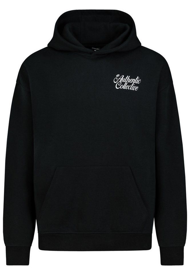 SUBLEVEL Hoodie mit Logo-Schriftzug, Kängurutasche Print Sweat Hood von SUBLEVEL