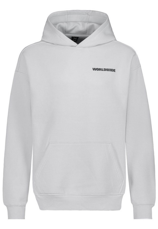 SUBLEVEL Hoodie mit Weltmotiv und Kängurutasche Sweat WORLDWIDE von SUBLEVEL