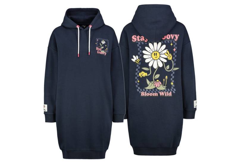 SUBLEVEL Hoodie Sublevel Sweatkleid Kapuzenpullover Oversize Lange Kapuzenpullover von SUBLEVEL