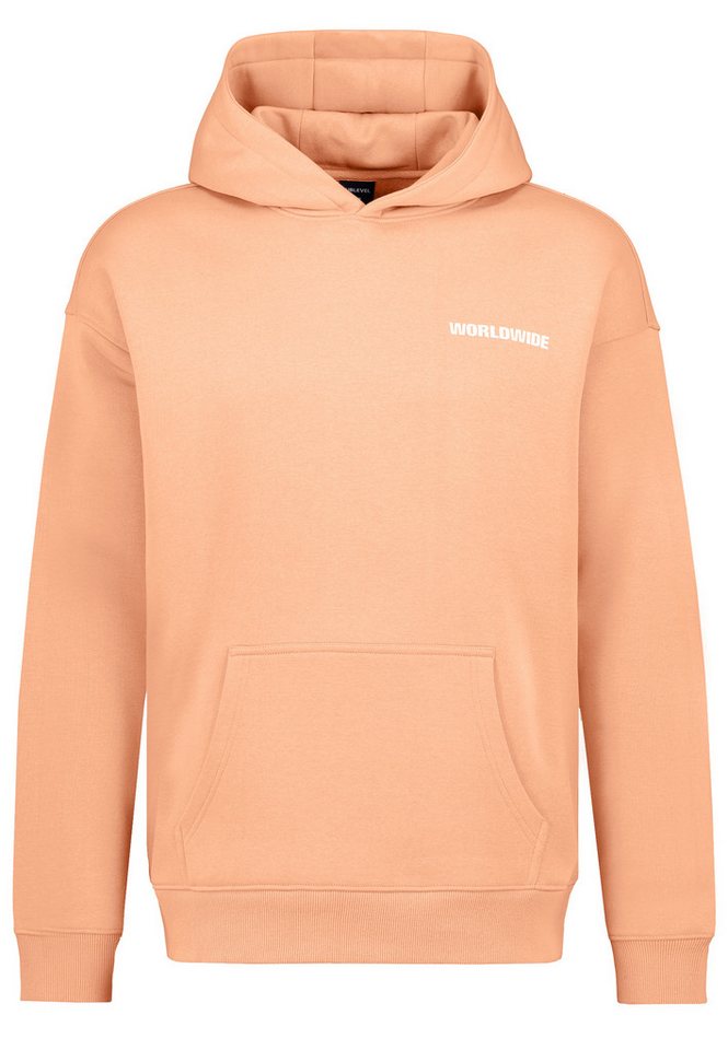 SUBLEVEL Hoodie mit Weltmotiv und Kängurutasche Sweat WORLDWIDE von SUBLEVEL