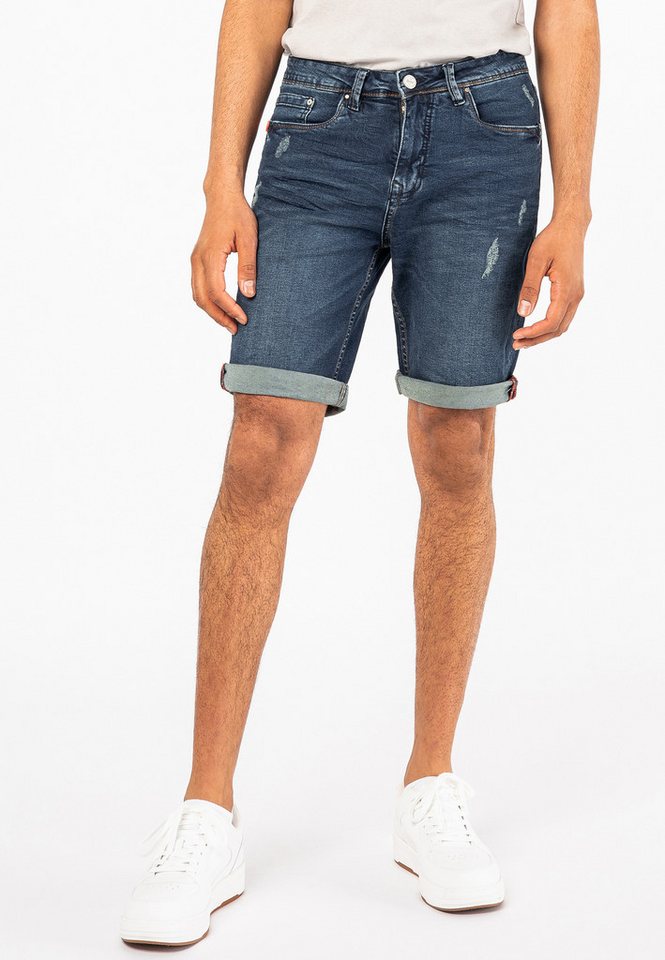 SUBLEVEL Jeansbermudas Herren Jeans Shorts kurze Hose Reißverschluss 5 Pocket, Sommerhose, kurze Jeans, Bermudashorts von SUBLEVEL
