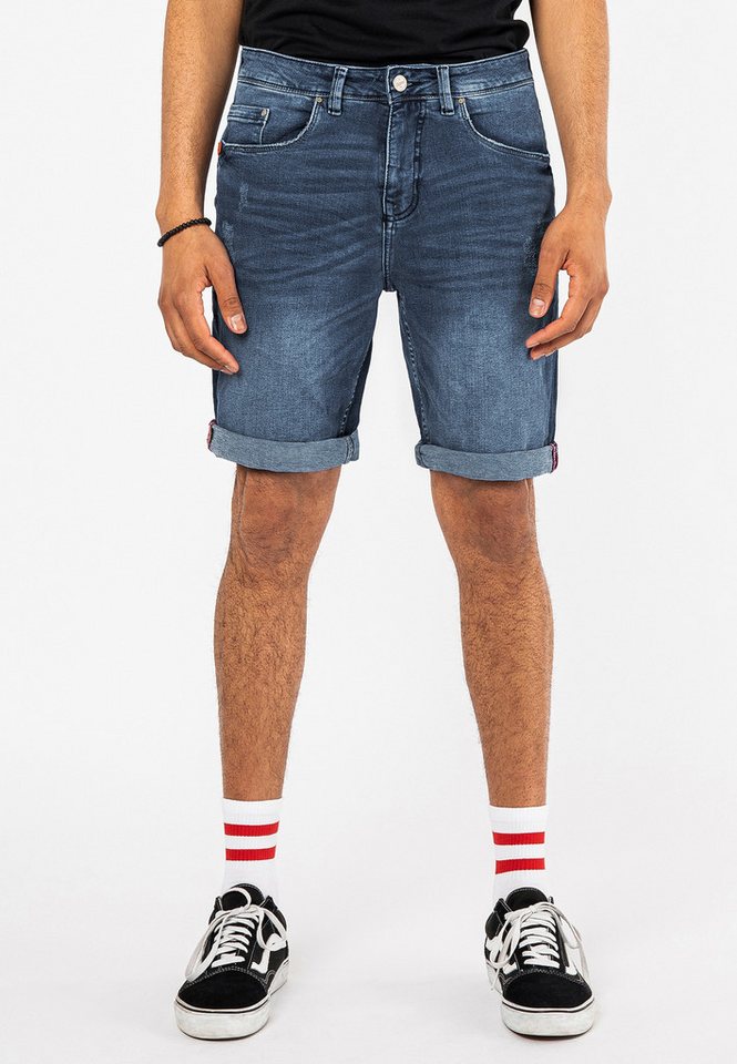SUBLEVEL Jeansbermudas Herren Jeans Shorts kurze Hose Reißverschluss 5 Pocket, Sommerhose, kurze Jeans, Bermudashorts von SUBLEVEL