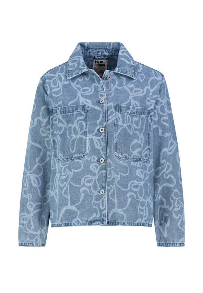 SUBLEVEL Jeansjacke Damen Jeansjacke mit Alloverprint von SUBLEVEL