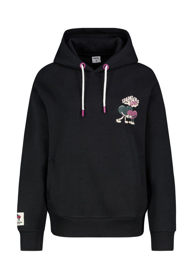 SUBLEVEL Kapuzenpullover Damen Hoodie mit Süßen Backprints Sweater, Kapuzensweatshirt mit seitl. Eingrifftaschen von SUBLEVEL