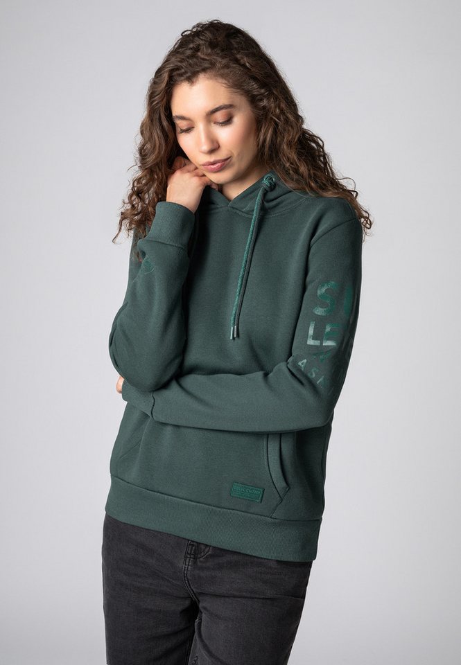 SUBLEVEL Kapuzenpullover Damen Hoodie mit auffälligen Prints auf Ärmel und Sweater, Kapuzensweatshirt mit Kängurutasche, mit Kapuze von SUBLEVEL