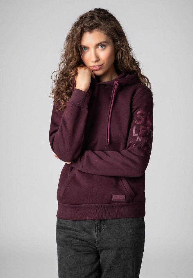 SUBLEVEL Kapuzenpullover Damen Hoodie mit auffälligen Prints auf Ärmel und Sweater, Kapuzensweatshirt mit Kängurutasche, mit Kapuze von SUBLEVEL