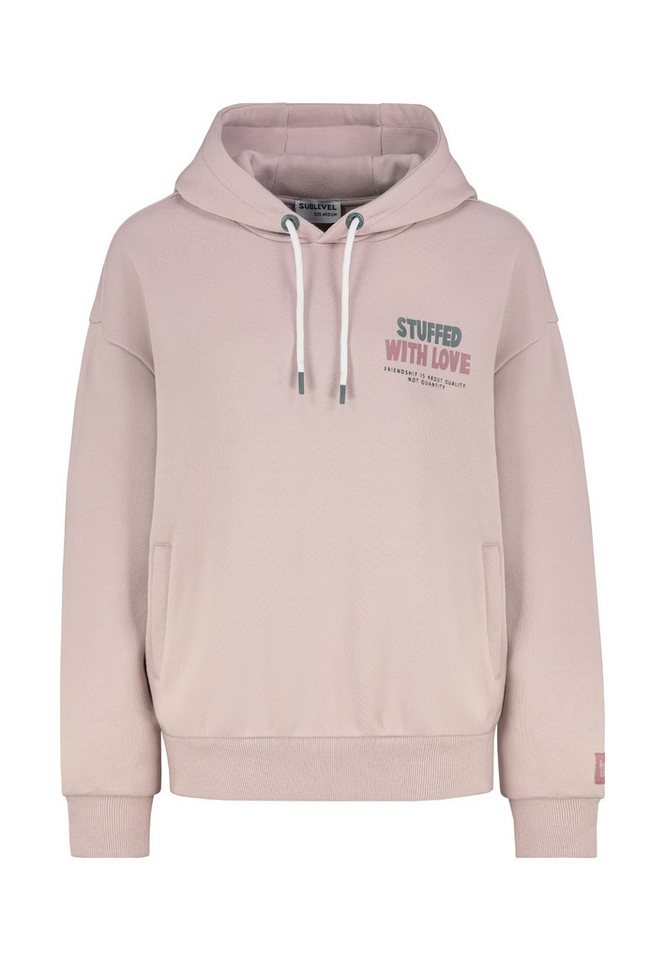 SUBLEVEL Kapuzenpullover Damen Hoodie mit schrägen Eingrifftaschen Sweater, Kapuzensweatshirt mit Eingrifftaschen, mit Kapuze von SUBLEVEL