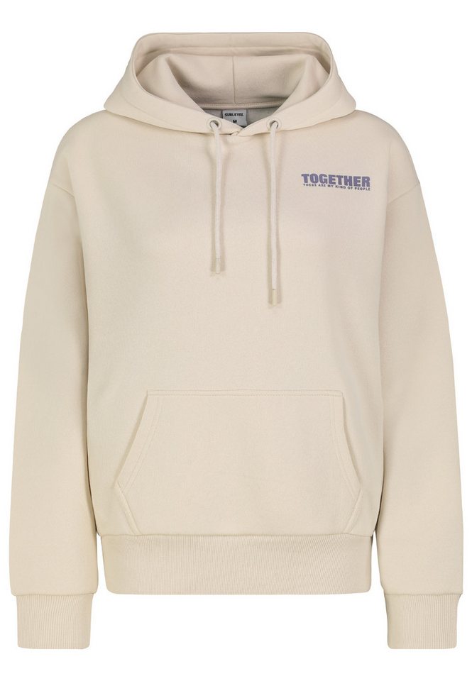SUBLEVEL Kapuzenpullover Damen Kapuzenpullover Hoodie mit Rücken-Print Sweater, Kapuzensweatshirt mit Kängurutasche, mit Kapuze von SUBLEVEL