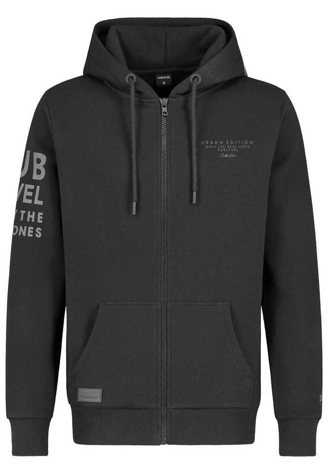 SUBLEVEL Kapuzenpullover Herren mit Reißverschluss Zipper Hoody Jacke Super Soft S-XXL von SUBLEVEL