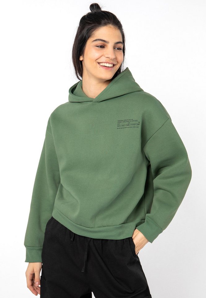 SUBLEVEL Kapuzenpullover Hoodie Mini-Print von SUBLEVEL