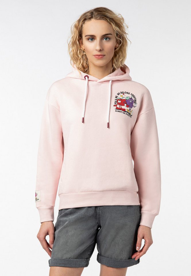 SUBLEVEL Kapuzenpullover Damen Hoodie Kapuzenpullover mit Sommer-Backprint Sweater, Kapuzensweatshirt mit seitl. Eingrifftaschen von SUBLEVEL