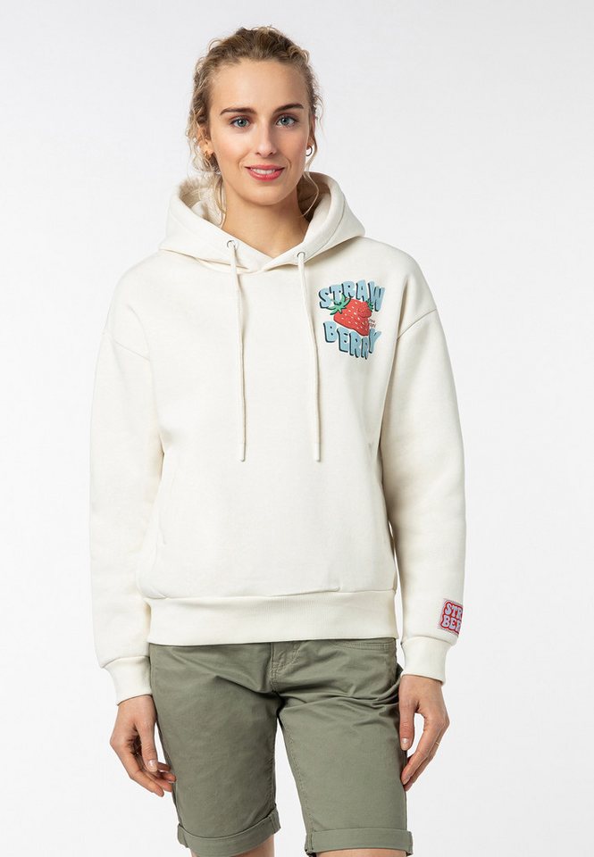 SUBLEVEL Kapuzenpullover Damen Hoodie Kapuzenpullover mit großem Obst Print Sweater, Kapuzensweatshirt mit seitl. Eingrifftaschen von SUBLEVEL