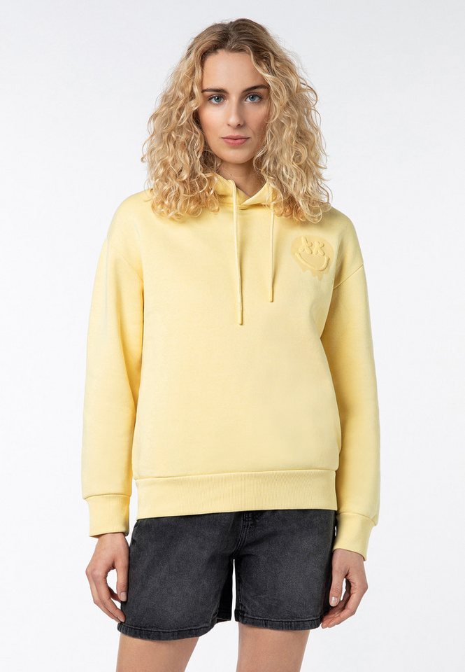 SUBLEVEL Kapuzenpullover unifarben mit Alloverprint 3D von SUBLEVEL