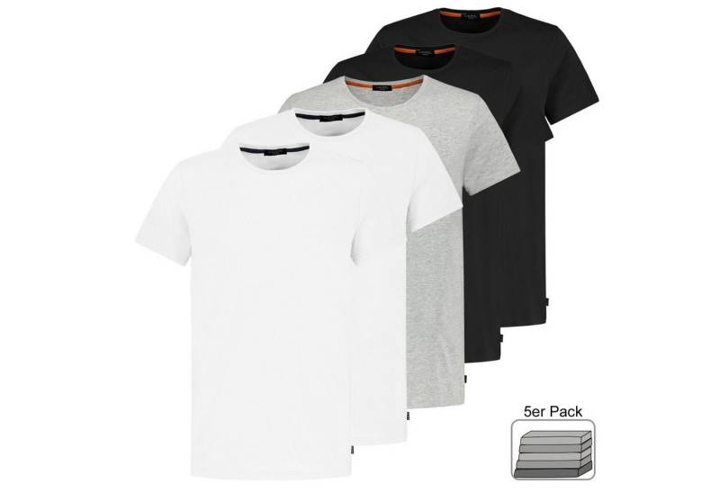 SUBLEVEL Kurzarmshirt Sublevel Herren T-Shirt kurz arm Shirt 5er Pack Freizeit Basic Baumwolle Sommer von SUBLEVEL