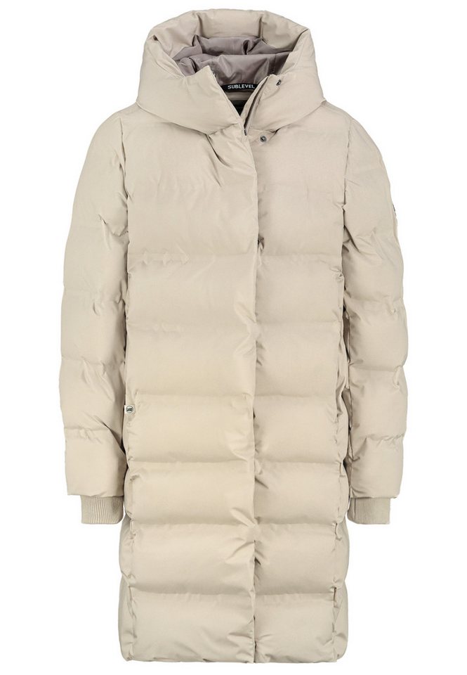 SUBLEVEL Langmantel Wärmend, Zipper, Kapuze, Komfort. (1-tlg) D50094XB44555_Outerwear von SUBLEVEL