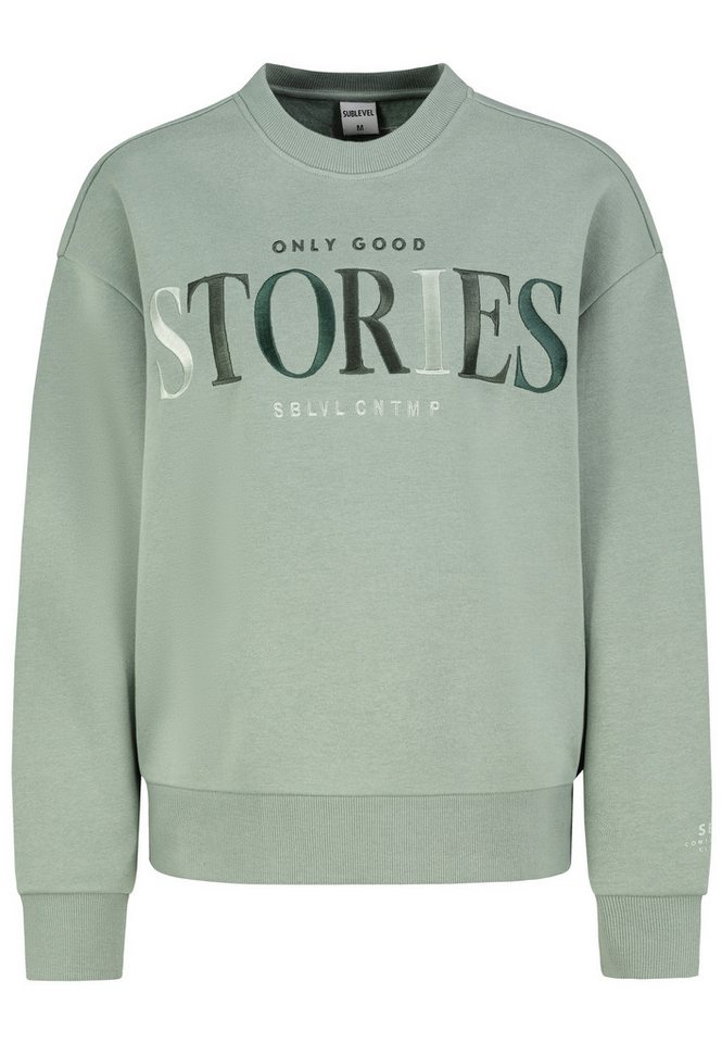 SUBLEVEL Longpullover Stylisches Langarmshirt mit Motiv (1-tlg) D10608BC02801A_Shirts von SUBLEVEL