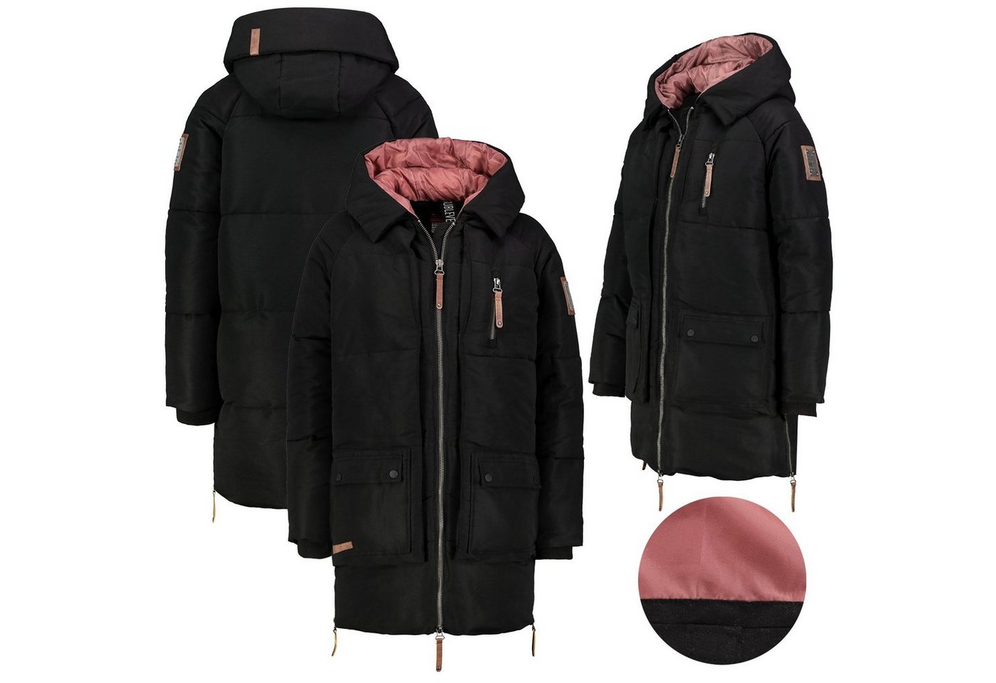 SUBLEVEL Parka Winter Jacke Mantel Parka Steppjacke Steppmantel Wintermantel Oversize von SUBLEVEL