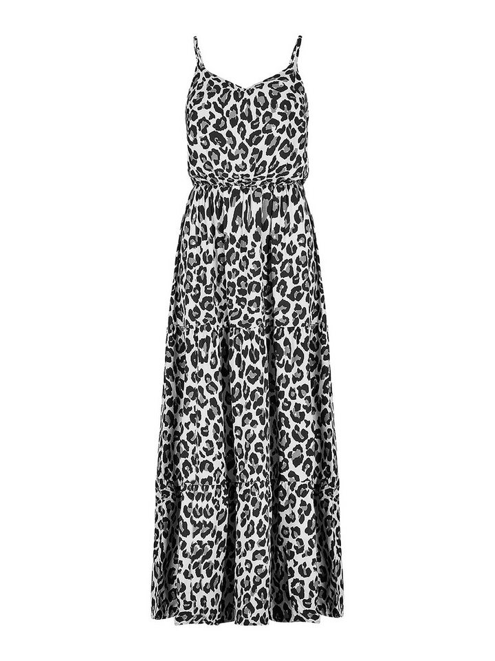 SUBLEVEL Shirtkleid DOB Maxi Volant-Design mit Spaghettiträgern (lang) DOB_Dresses von SUBLEVEL