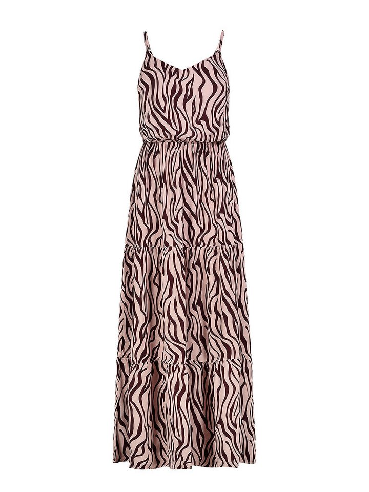 SUBLEVEL Shirtkleid DOB Maxi Volant-Design mit Spaghettiträgern (lang) DOB_Dresses von SUBLEVEL