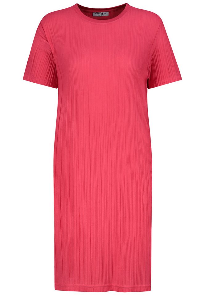 SUBLEVEL Shirtkleid Modernes Outfit mit Rundhalsausschnitt und Kurzarm (knielang) Ripped_Dress von SUBLEVEL