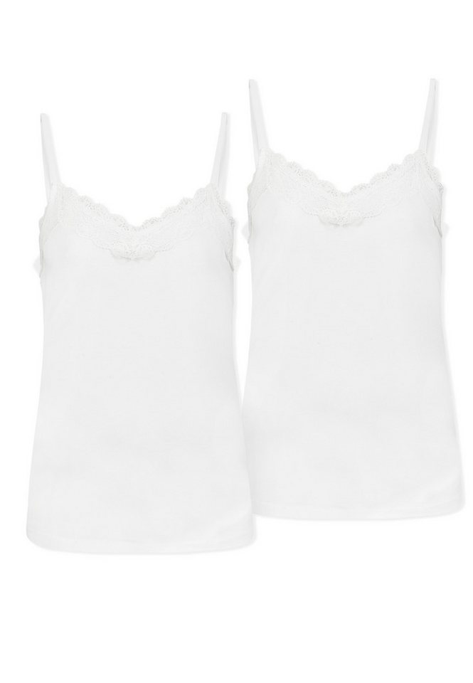 SUBLEVEL Shirttop Spaghettiträger-Top mit Spitzenbesatz, 2er-Pack (2-tlg) Lace Top 2er-Pack von SUBLEVEL