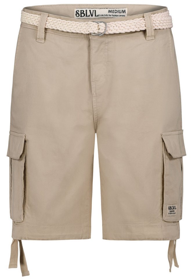 SUBLEVEL Shorts Damen Bermudas kurze Hose Baumwolle Jeans Sommer Chino Stoff von SUBLEVEL