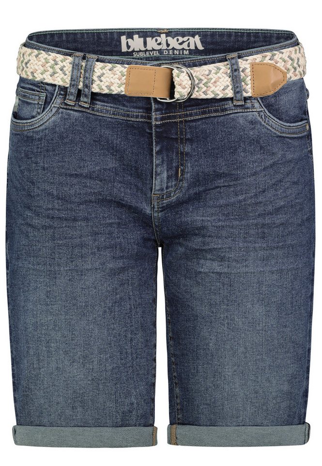 SUBLEVEL Shorts Damen Jeans Bermudas kurze Hose Baumwolle Sommer Stoff von SUBLEVEL