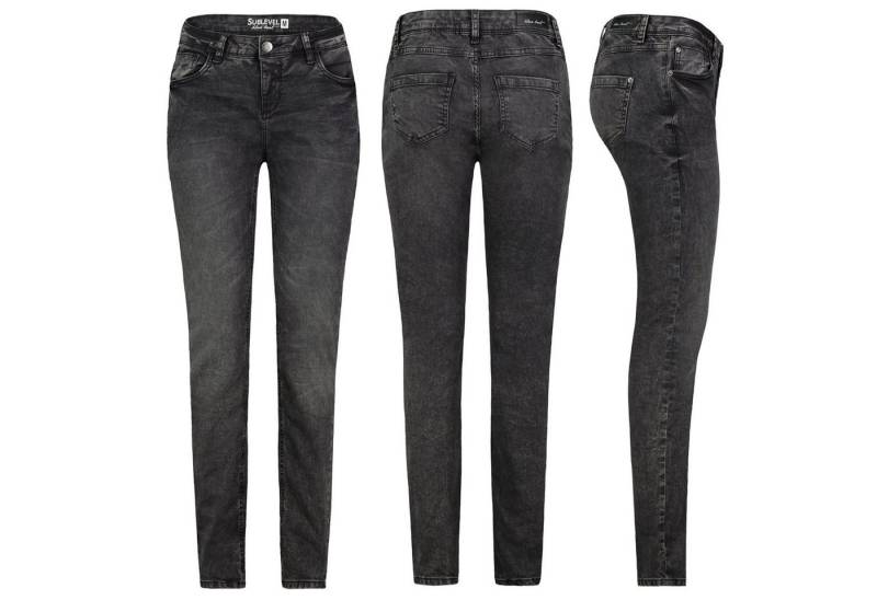 SUBLEVEL Slim-fit-Jeans Sublevel Damen Jeans Hose Jeanshose Röhre Slim Fit Denim Stretch Hose von SUBLEVEL
