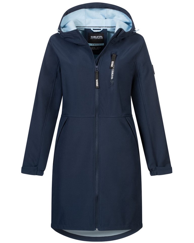 SUBLEVEL Softshelljacke Damen Frühlings Jacke Regen Mantel Übergangs Softshelljacke Outdoor von SUBLEVEL