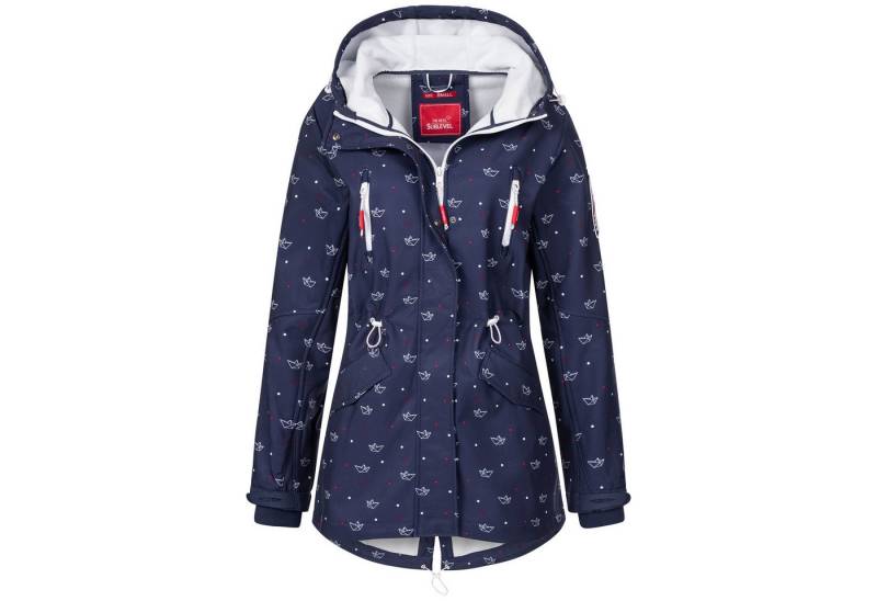 SUBLEVEL Softshelljacke Damen Jacke Übergangs Frühling Herbst Outdoor Regen Softshell von SUBLEVEL
