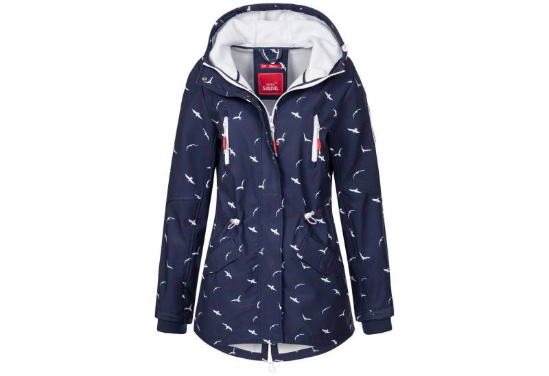 SUBLEVEL Softshelljacke Damen Jacke Übergangs Frühling Herbst Outdoor Regen Softshell von SUBLEVEL