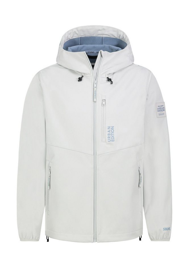SUBLEVEL Softshelljacke Herren Übergangsjacke Softshell mit Brusttasche Kapuze mit Tunnelzug, verschiedene Artworks von SUBLEVEL