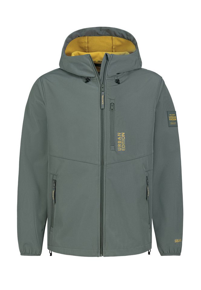 SUBLEVEL Softshelljacke Herren Übergangsjacke Softshell mit Brusttasche Kapuze mit Tunnelzug, verschiedene Artworks von SUBLEVEL