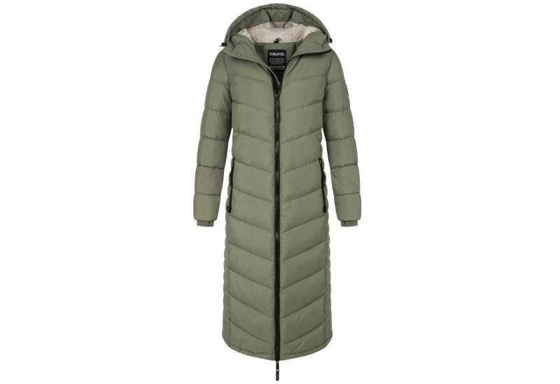 SUBLEVEL Steppjacke Damen Mantel mit Kapuze extra lange Winter Jacke Parka SUBLEVEL Steppjacke Damen Mantel mit Kapuze extra lange Winter Jacke Parka von SUBLEVEL