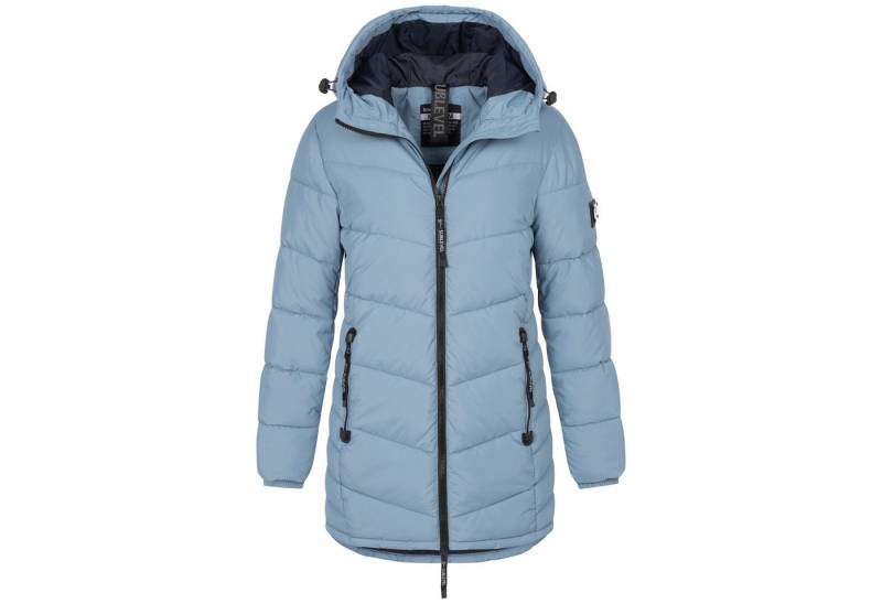 SUBLEVEL Steppjacke Damen Mantel mit Kapuze lange Winter Jacke Parka von SUBLEVEL