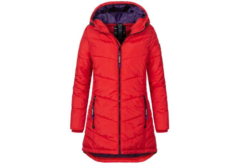 SUBLEVEL Steppjacke Damen Mantel mit Kapuze lange Winter Jacke Parka von SUBLEVEL