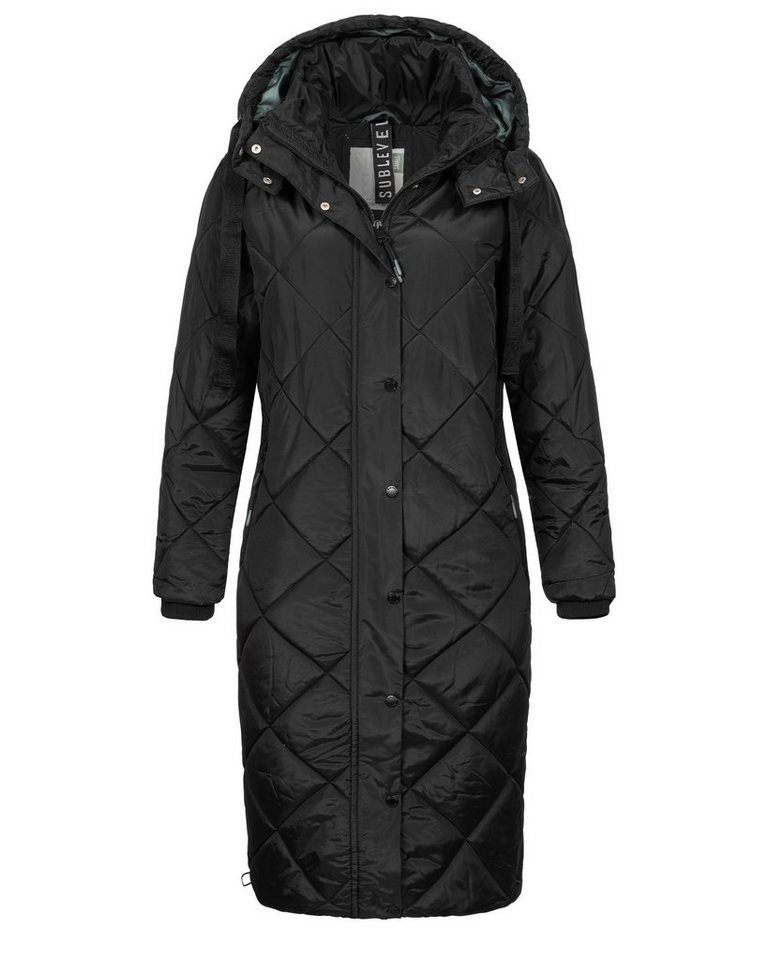 SUBLEVEL Steppjacke Damen Winter Jacke Mantel Parka Steppjacke Lange Mantel Wintermantel von SUBLEVEL