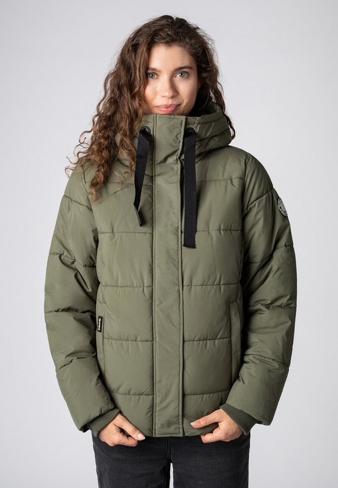 SUBLEVEL Steppjacke Damen Winterjacke mit Kordel und Kapuze Kapuze mit Tunnelzug, Reißverschlusstaschen von SUBLEVEL