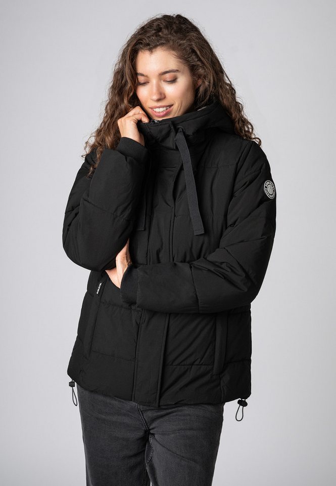 SUBLEVEL Steppjacke Damen Winterjacke mit Kordel und Kapuze Kapuze mit Tunnelzug, Reißverschlusstaschen SUBLEVEL Steppjacke Damen Winterjacke mit Kordel und Kapuze Kapuze mit Tunnelzug, Reißverschlusstaschen von SUBLEVEL
