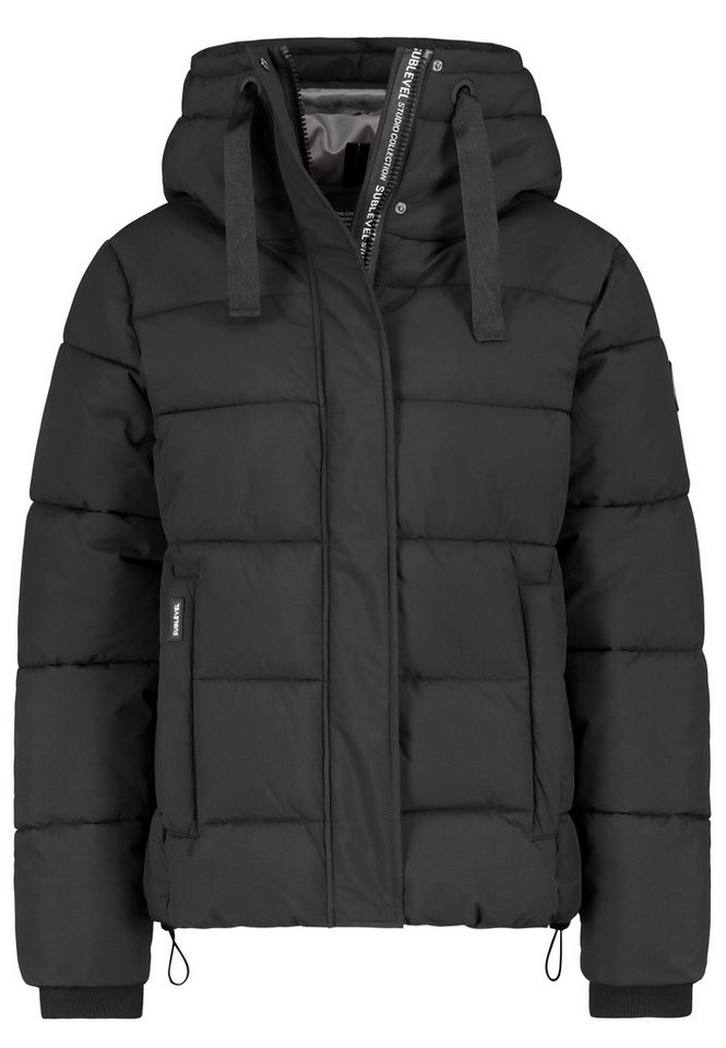 SUBLEVEL Steppjacke Damen mit Kapuze gefütterte Winter Jacke von SUBLEVEL