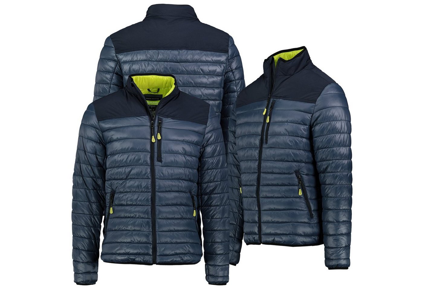 SUBLEVEL Steppjacke Herren Herbst Frühlings Jacke Steppjacke Kapuzenjacke Stehkragen von SUBLEVEL