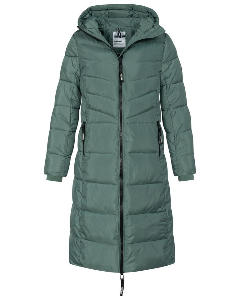 SUBLEVEL Steppmantel Damen Winter Jacke Mantel Parka Steppjacke Steppmantel lang funktional von SUBLEVEL